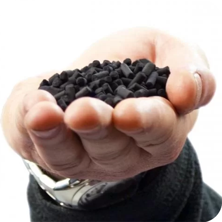 granular activated carbon at hand